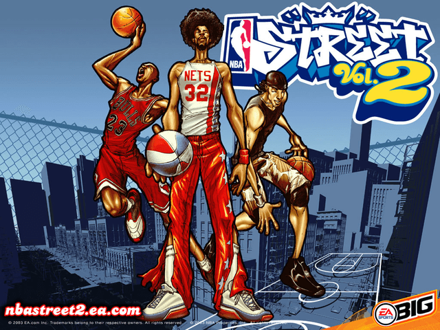 NBA Street Vol 2 title screen for Xbox